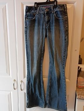 Silver Jeans Medium Blue Flare Wide-Leg Denim